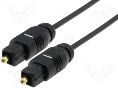 Оптичен кабел AVK-216-0500 Кабел Toslink щепсел от двете страни Диаметър на проводника 2,2mm; 5m